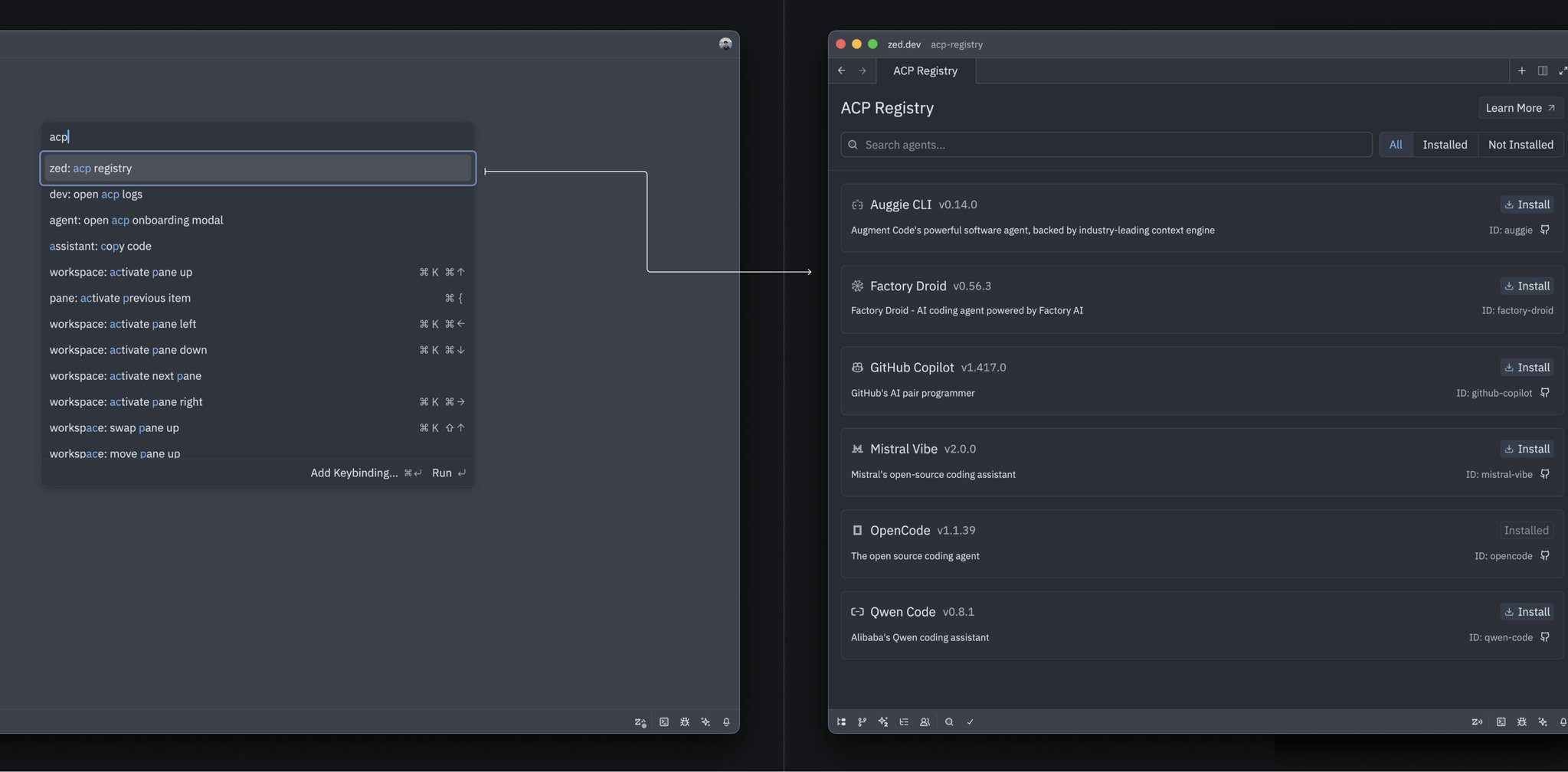 Install AI Agents from ACP Registry