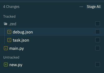 Tree View in Git Panel